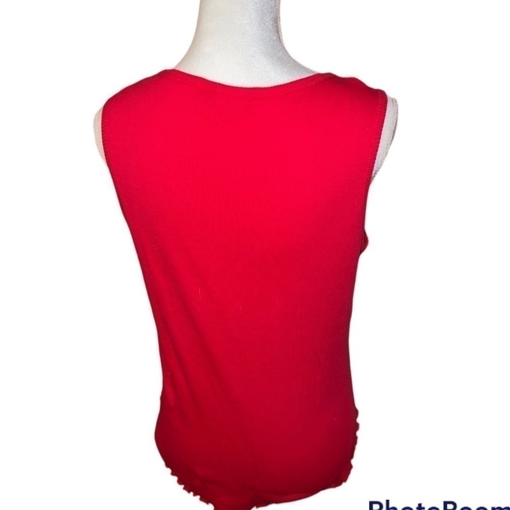 NEWPORT News XL red ribbed tank, gently worn - Picture 4 of 4